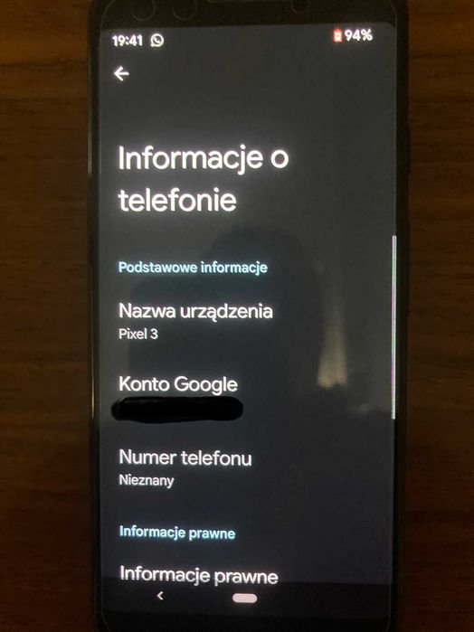 Google Pixel 3-stan idealny-od 64 latka