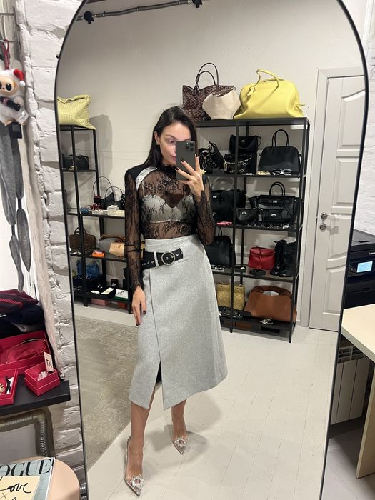 Блуза в мереживо Off-White, розмір S-M! Розпродаж люксових речей 90%