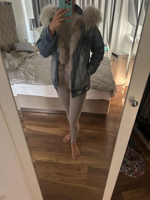 Kurtka jeansowa z futrem