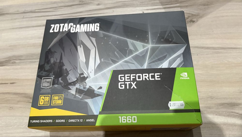 Geforce GTX 1660 6gb zotac gaming