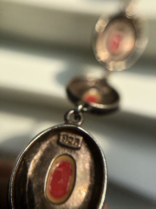 Retro bransoletka srebro 925 koral markazyt