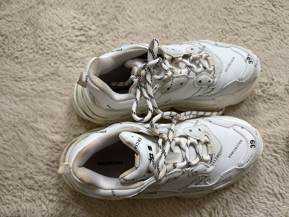Balenciaga Triple S Allover Logo białe r. 39