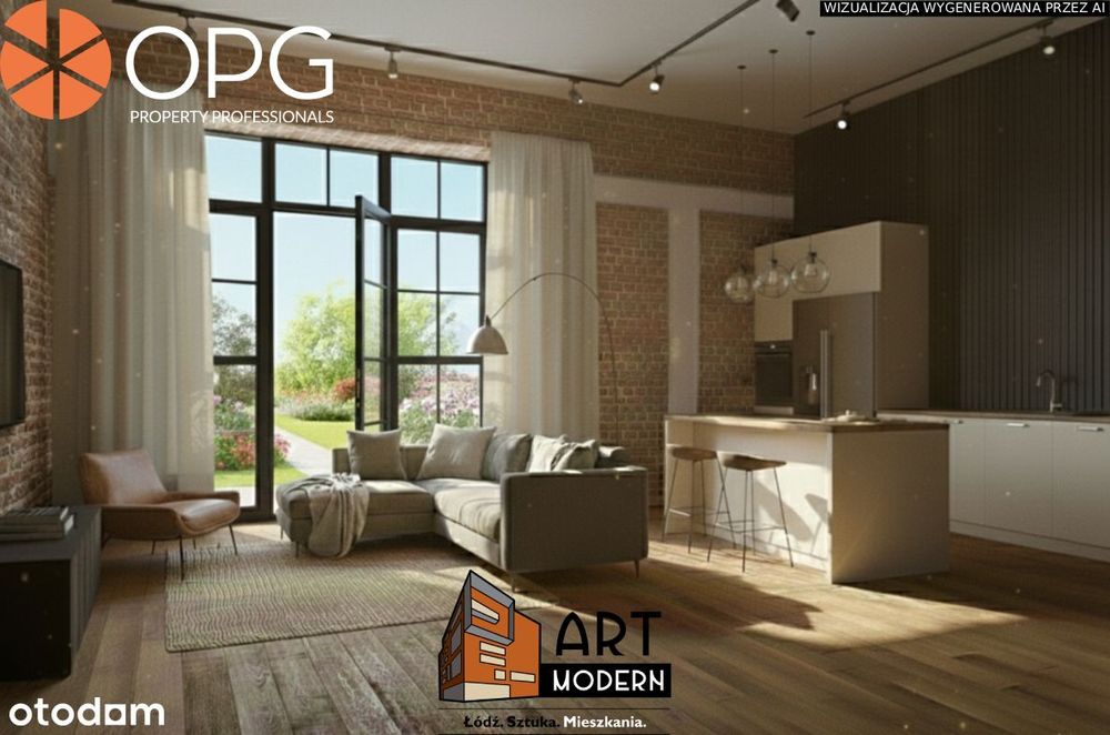 3-pokojowy Loft z prywatnym ogrodem, blisko Centrum, oddany w 2025r.