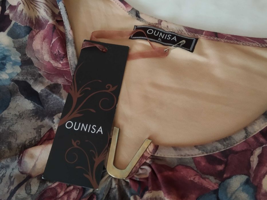 (NOVO, PORTES GRÁTIS) Vestido Com Estampado Floral - OUNISA - Tam. XL