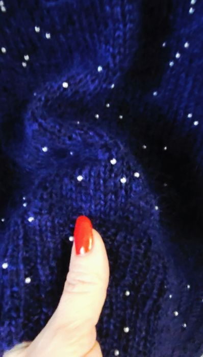 Светр мохеровий з намистинками-перлинками