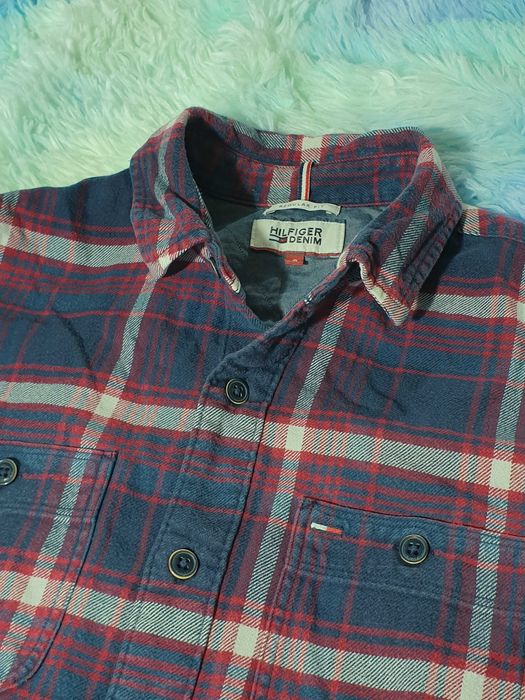 Koszula na guziki w kratkę elegancka Tommy Hilfiger