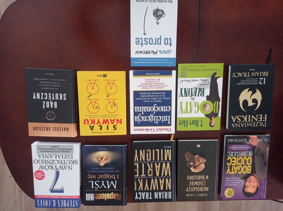 ZESTAW 11 Bestsellerów - Rozwój Osobisty | Kiyosaki, Tracy, Covey | Stan BDB