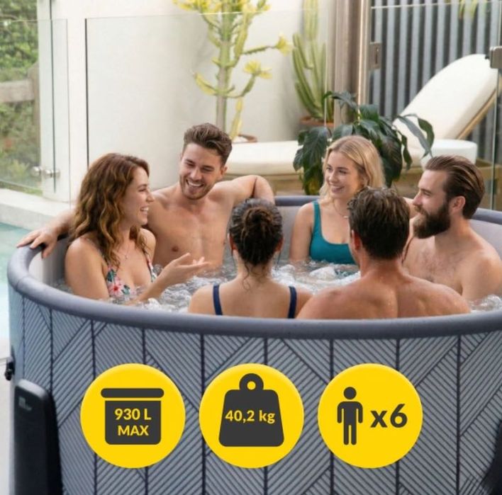 Jacuzzi dmuchane z WiFi, 6 os. 138 dysz.