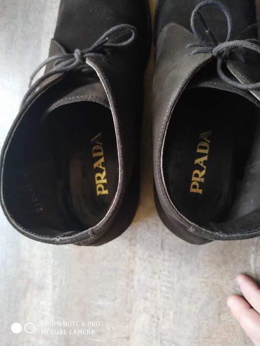 Мужские замшевые ботинки Prada оригинал