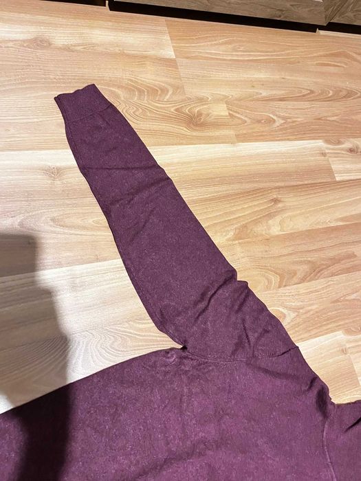 Sweter męski z golfem gładki kolor bordowy Medicine