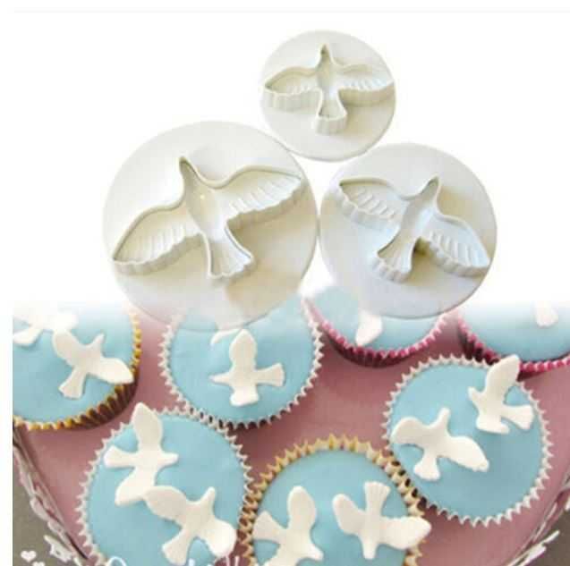 GOŁĘBIE PTAKI foremki wykrawaczki masa cukrowa