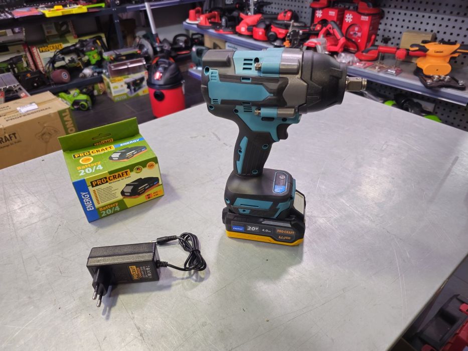 Мощный Гайковерт 800Нm +Акум ProCraft 4.0ah +з.у Бесщеточный двигатель