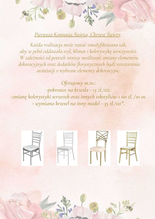 Stylowa Oprawa Przyjęć i Uroczystości