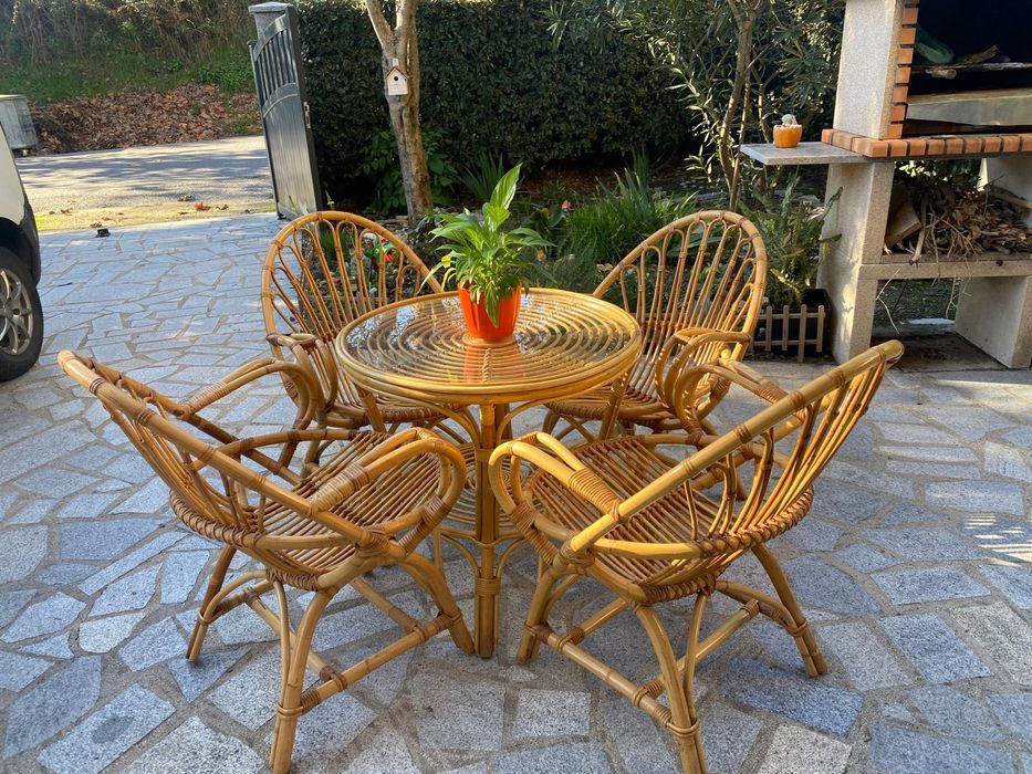 Conjunto de Móvel de Sala/Jardim em Bambu