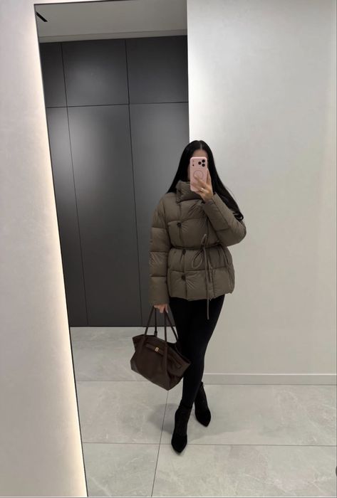 Пуховик ZARA ZW Collection куртка зима