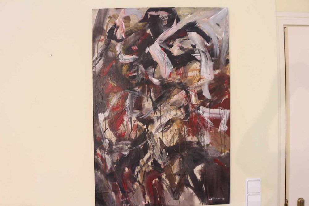 Artur Bual (1926 a 1999) Original Acrílico s tela Certificado 94x64 cm