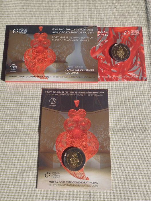 Conjunto Carteiras 2€ Proof e BNC