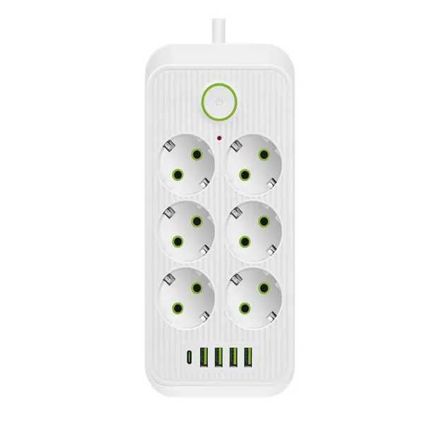 Удлинитель Сетевой SMART 6 розеток 5 USB 5 метров, белый