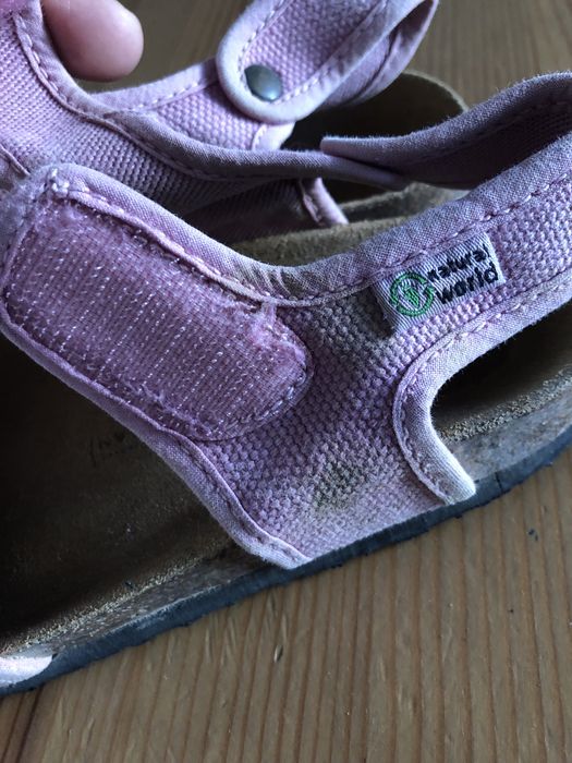 Sandálias vegan com fecho em velcro (rosa) - 31