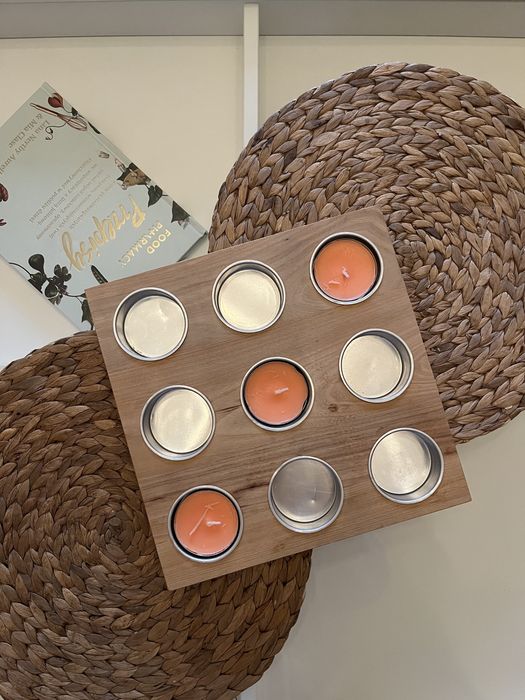 Drewniany świecznik marki IKEA. Stan idealny!