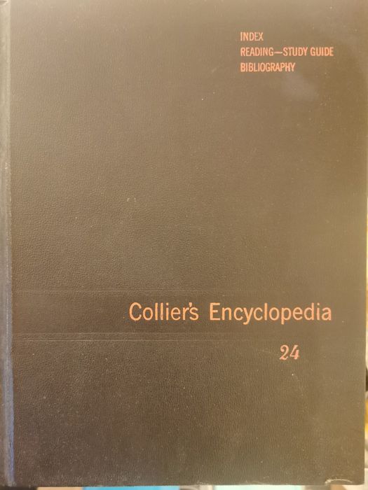 Collier's Encyclopedia, uma enciclopédia bastante comum do século XX.