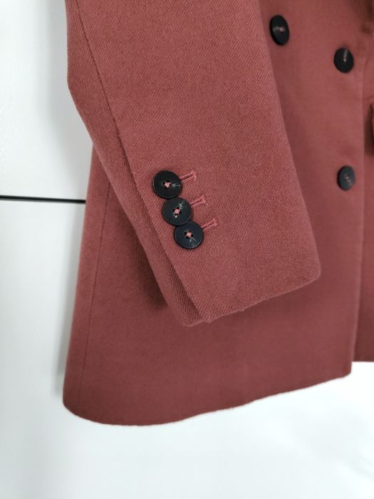 Marynarka Massimo dutti 36 S bordowa ceglasta wełniana dwurzędowa klasyczna