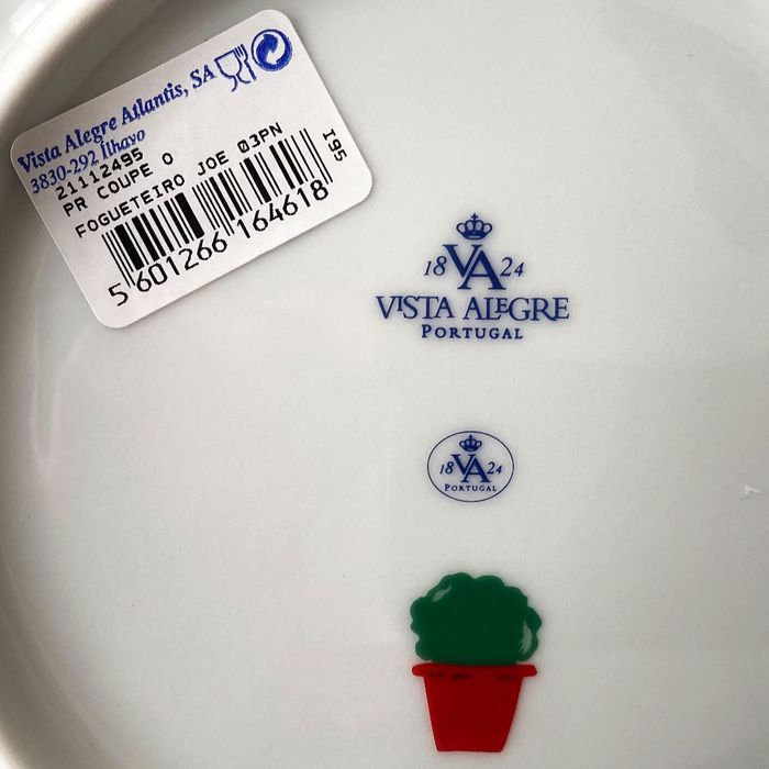 Vista Alegre prato de sobremesa “Joe” (novo)