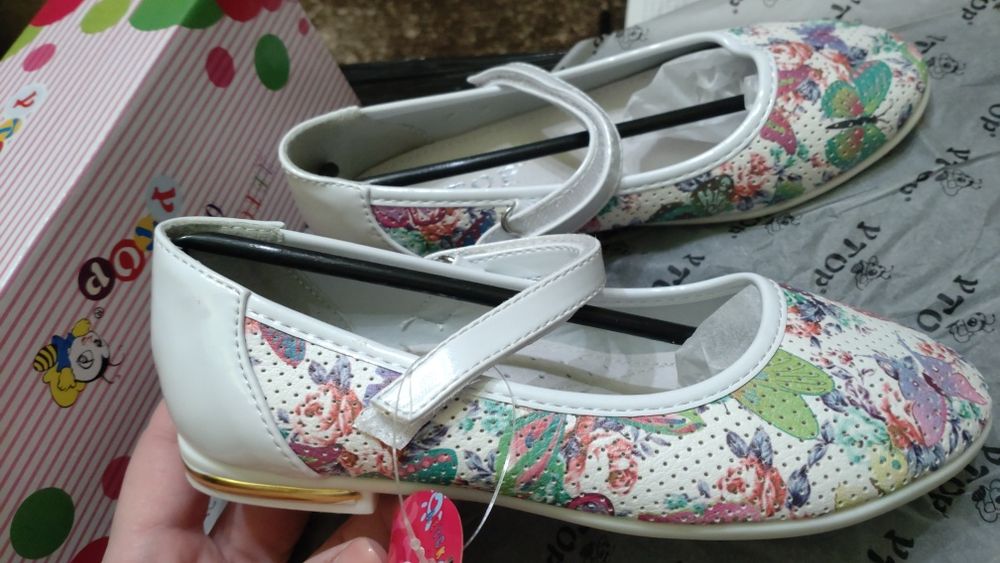 Школа!Нові! Туфлі балетки лодочки,шкіра,26-31розмір