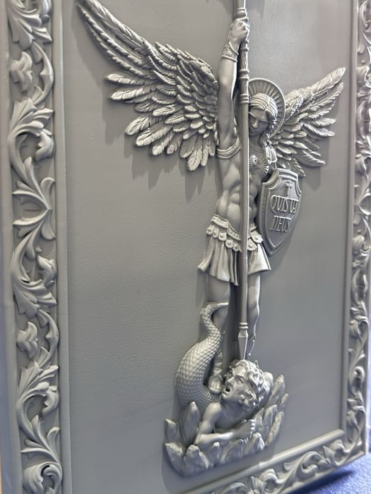 Quadro São Miguel Arcanjo 3D em Resina