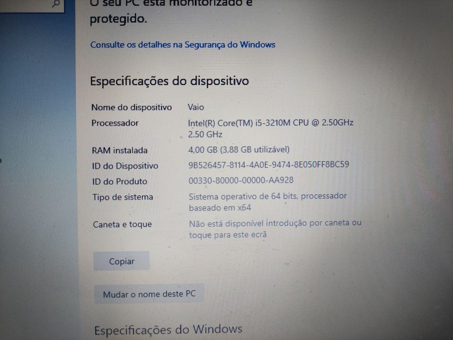 Portátil Sony Vaio SVE151G11M