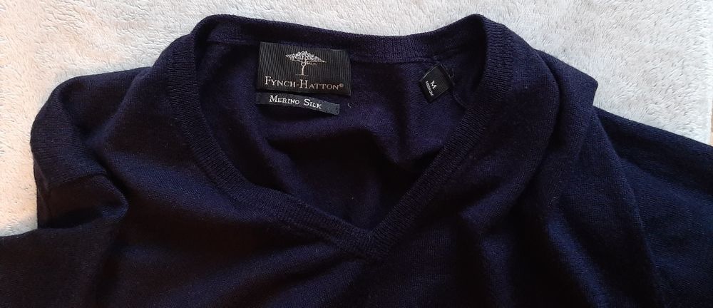 Sweter męski r. M Fynch- Hatton merino/ silk