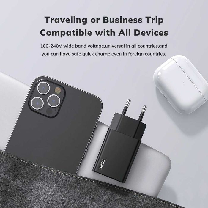 Ładowarka Sieciowa TOPK 10W USB-A Niezawodne Ładowanie Twoich Urządzeń