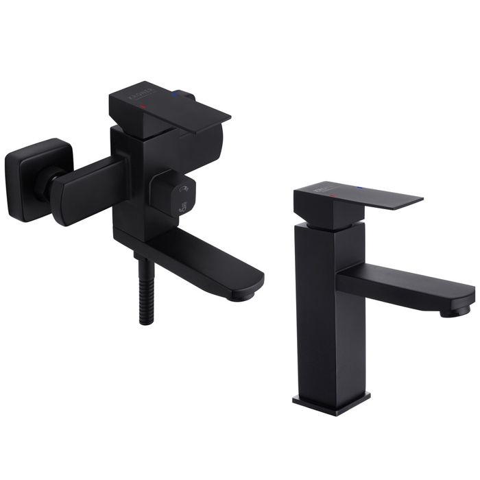 Набор смесителей KRONER Германия из нержавеющей стали (черный)