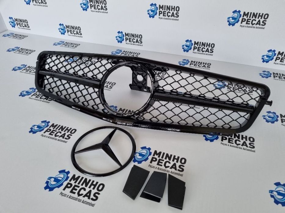 Grelha Frontal Mercedes C W204 (C63) Gloss Black