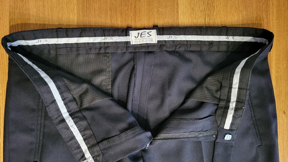 Spodnie męskie czarne garniturowe eleganckie XL 54
