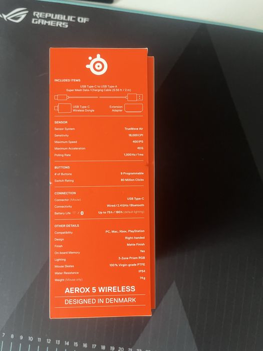 Mysz STEELSERIES Aerox 5 Wireless