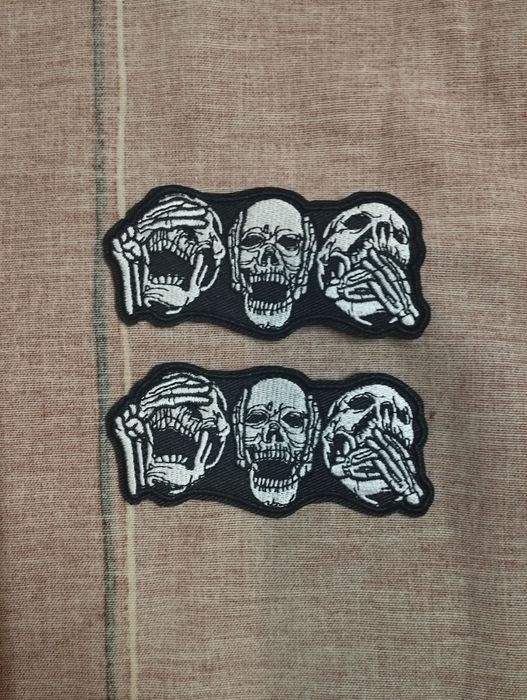 Патч с черепом,нашивка для одежды.