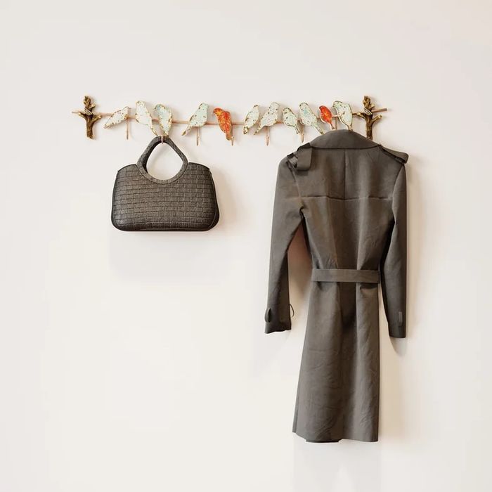 Wieszak Bird Party metal i ceramika ptaki vintage haczyki