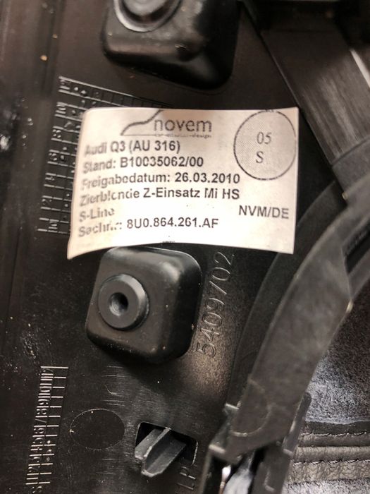 gałka manual 6 biegów dekor alu q3 8u s line 8u0864261af