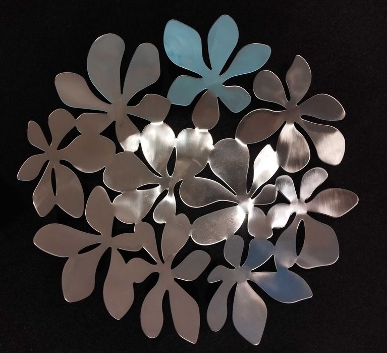 Fruteira de Metal Prateado