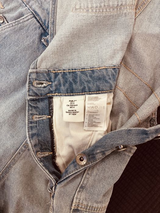 Jardineiras de Calção em Ganga H&M – 9/10 Anos