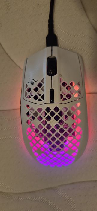 Rato Gaming SteelSeries Aerox 3 Wired (Snow White) – Como Novo
