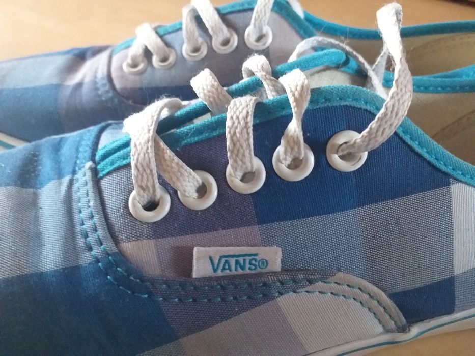 Vans trampki rozmiar 38,5 kratka niebieskie