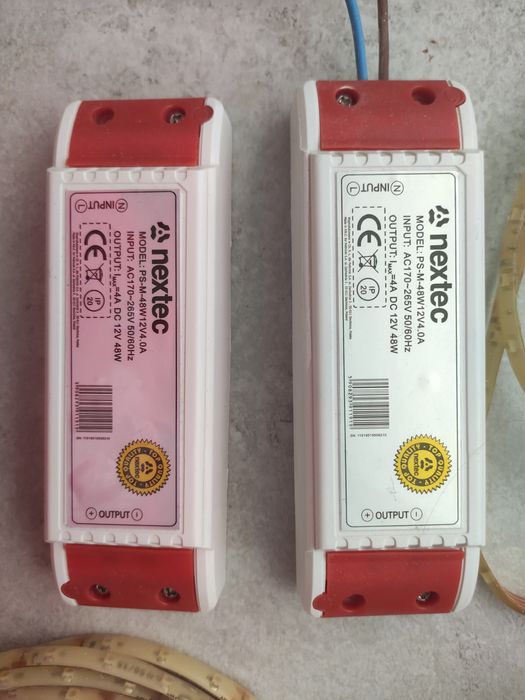 Zasilacz Nextec 12V 48W 4A - 2 szt. - Taśma LED GRATIS
