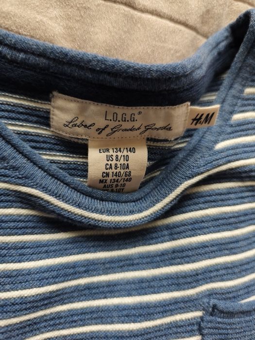 Sweter chłopięcy jak nowy z h&m r.134/140