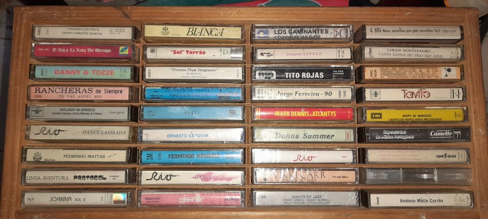 Cassetes K7,  musica portuguesa e estrangeira