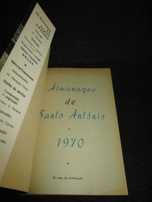 Livro Almanaque de Santo António 1970
