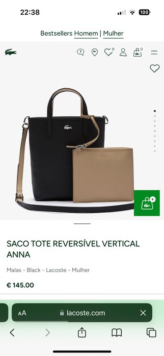 Bolsa reversivel Lacoste
