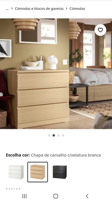 Comoda c/3 gavetas IKEA