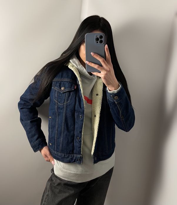 Шерпа levi’s джинсова куртка джинсовка левіс лівайс оригінал з хутром